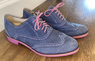 Cole Haan Purple Suede Oxfords with Blue Soles NIB COLE HAAN ALISA OXFORD WOMEN 36 6 6B Silver Gray Violet  main image 3