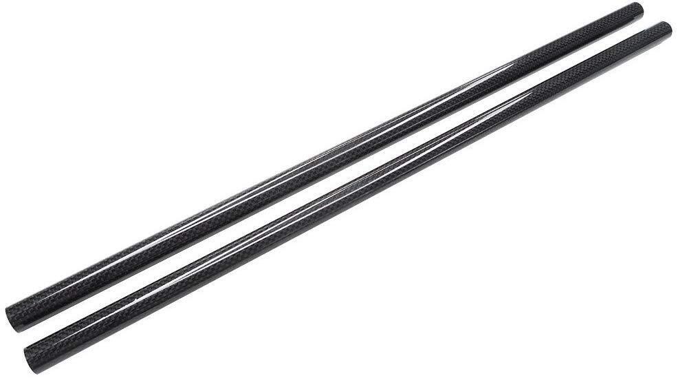 2X Carbon Fiber Round Tube 3K Glossy Rolled Rod OD 5mm22mm 500mm
