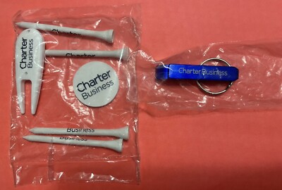 Charter Spectrum Business golf tee set & keychain bottle opener souvenir lot
