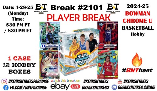 ACE BAILEY 2024-25 Bowman U Basketball Hobby CASE 12 BOX Break #2101