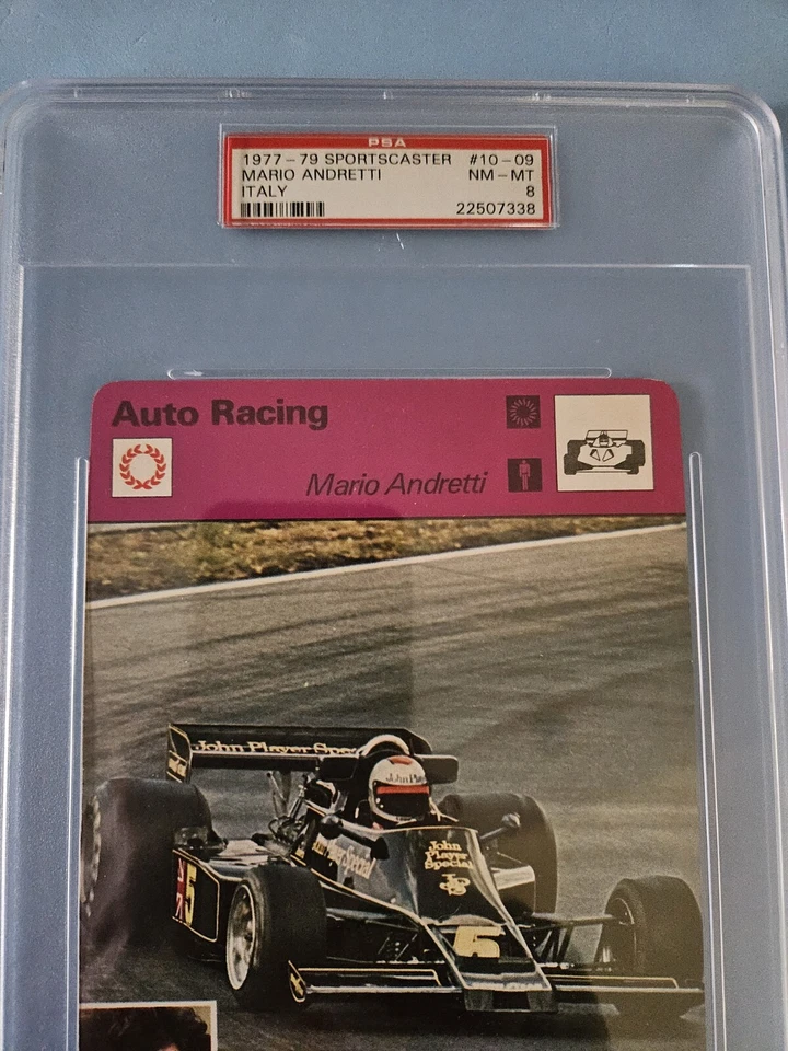 Sportscaster #10-09 1977-79 Mario Andretti Italia PSA 8 casi nuevo-como nuevo, F 1, Indy, ¡Nascar! Foto 4 de 4