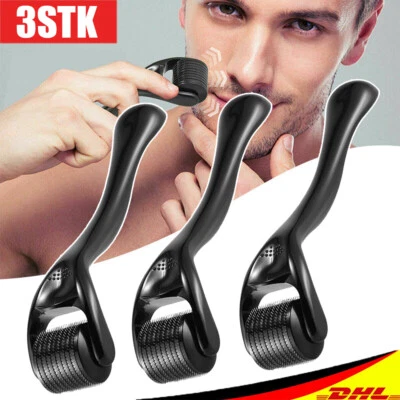 MARKENLOS 3x Derma Roller 540 Titan Micro Nadel Haut Roller Haar&Hautpflege 0.5/1.0/1.5mm
