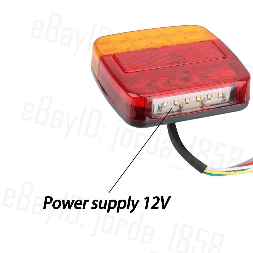 2X Submersible Trailer tail lights 26 LED Stop Tail Lights Kit Boat