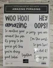 Stampin' Up - Amazing Phrases Photopolymer Stamp Set SAB Retired 