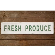 Fresh Produce Metal Wall Sign Home Decorative Collectible