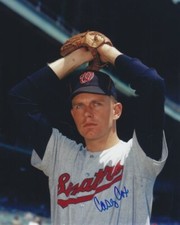 Signed  8x10 CASEY COX  Washington Senators Autographed Photo - COA
