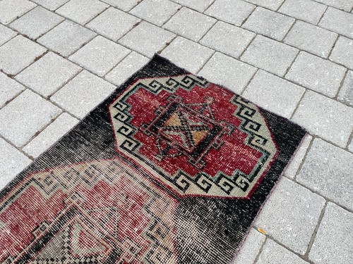 Floor rug,Stair rug,Handmade runner rug,Turkish rug,Wool runner rug 2,1 x 8,7 ft - Zdjęcie 6 z 9