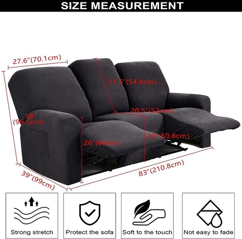 3 Sitzer Samtliege Sofabezug Elastisch Sofa Slipper Couchbezug Schutz - Bild 2 von 31