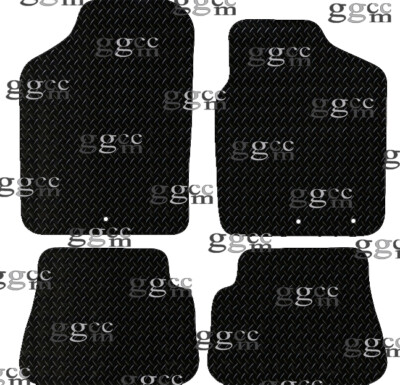 FITS KIAA PICANTO 2009 TO 2011 TAILORED BLACK RUBBER CAR FLOOR MATS. (3 CLIPS)