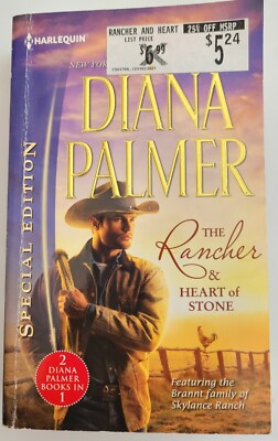 The Rancher &amp; Heart of Stone by Diana Palmer (2012 PBK) Contemporary Western | eBay