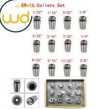 Set ER-16 Spring Collet Set 1/32 - 3/8 CNC Super Precision 3/32 7/32 11/32