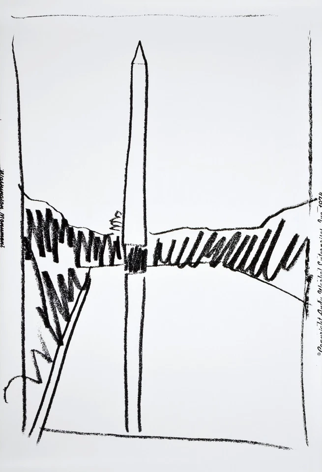 Andy Warhol Rare Original 1974 Washington Monument Screenprint