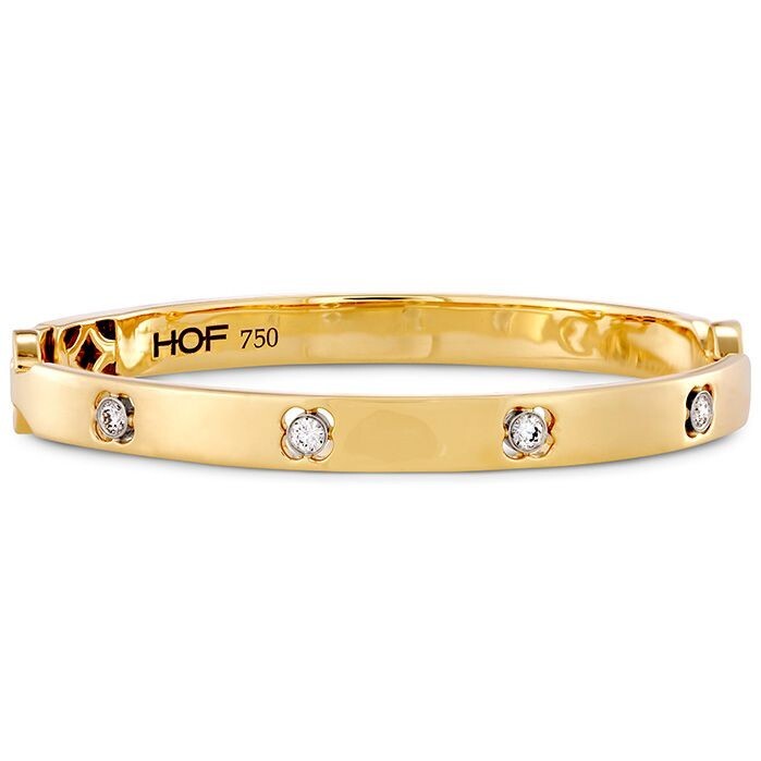 Hearts On Fire Copley Bangle In 18K Yellow Gold W/Platinum HFBNGC00258P-L
