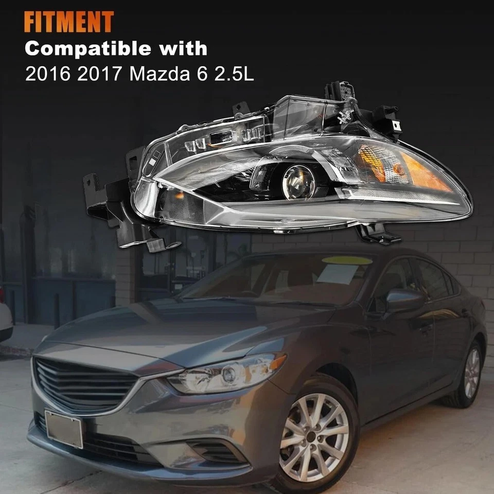 LED Headlight Assembly w/AFS Fit for 2016 2017 Mazda 6 Right Passenger Side  - Изображение 2 из 4
