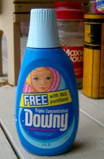 RARE vintage 1980s DOWNY LAUNDRY DETERGENT bottle RETRO PRODUCT PACKAGING old