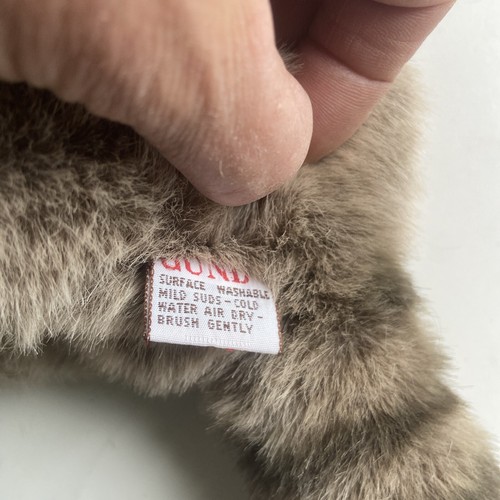 GUND Plüsch hellbraun Waschbär Unfug Kuscheltier Stofftier 1987 mit Etikett Vintage - Bild 5 von 10