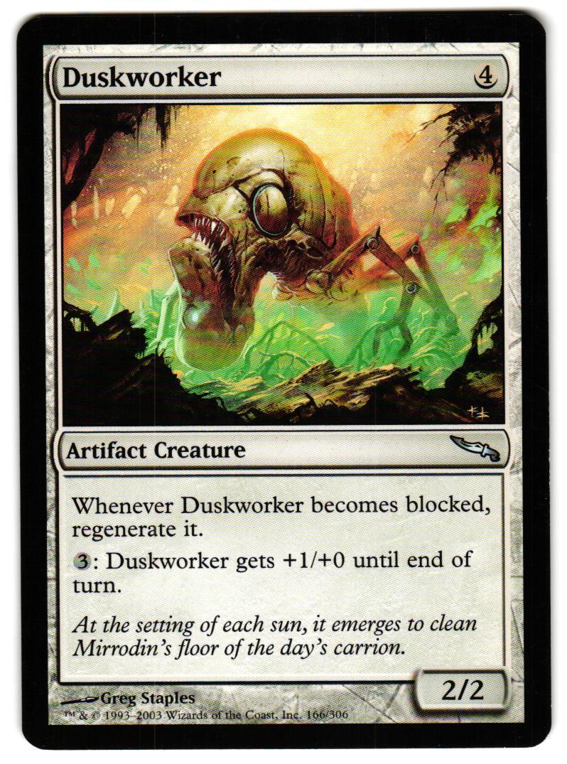 Magic_the_gathering Mirrodin Duskworker #166 2003,MTG,LP Uncommon