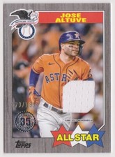 JOSE ALTUVE 2022 Topps Series 2 1987 Black Jersey Relic Baseball Card # 173/199