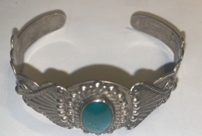 アクセサリー Vintage Fred Harvey SILVER ARROW Bangle Fred Harvey Era Sterling Concho Cuff Bracelet Navajo 925