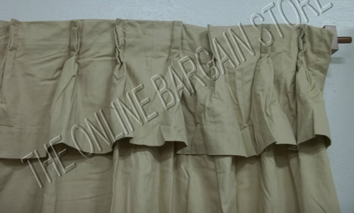 Ballard Designs Pleated Twill Panels Drapes Curtains w/ Valance SAND 54x84 - Picture 2 of 4