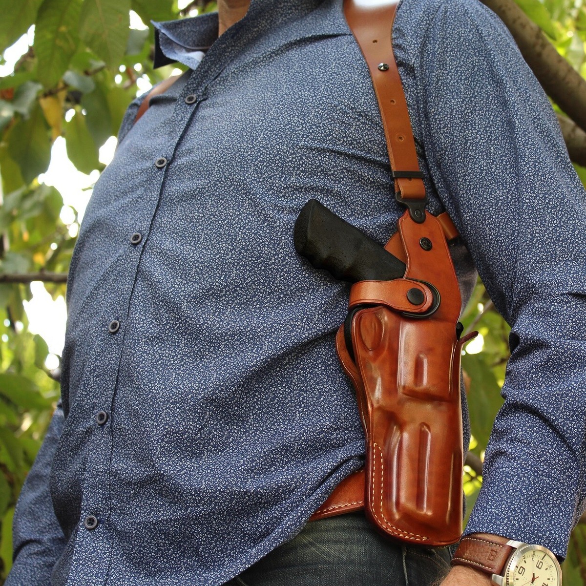 Vertical Shoulder Holster Fits S&W Model 500 Magnum X-Frame 8 3/8