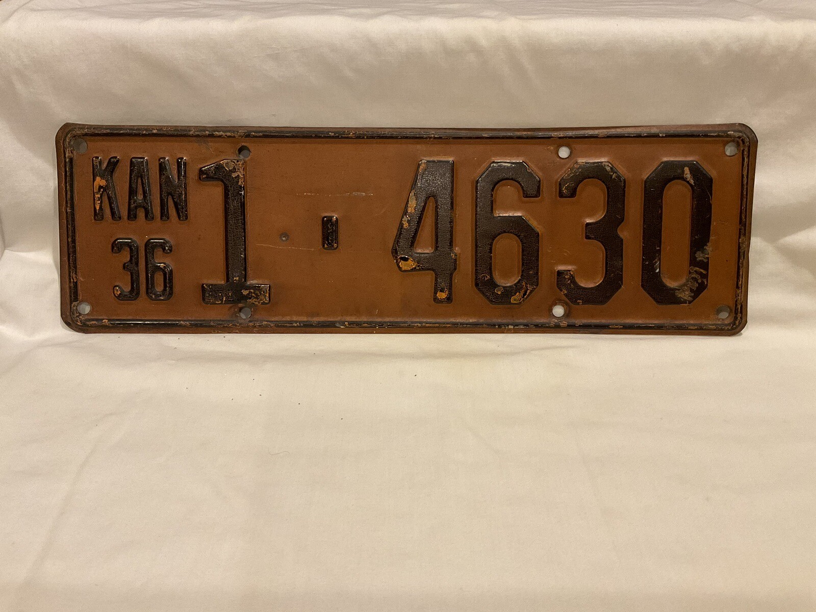 1936 Kansas License Plate Car Tag Antique Collector Man Cave Garage | eBay
