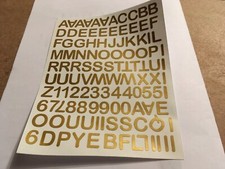 VINYL LETTERS 100 + Gold 1cm (10mm) tall Stick on Self Adhesive Letters/Numbers