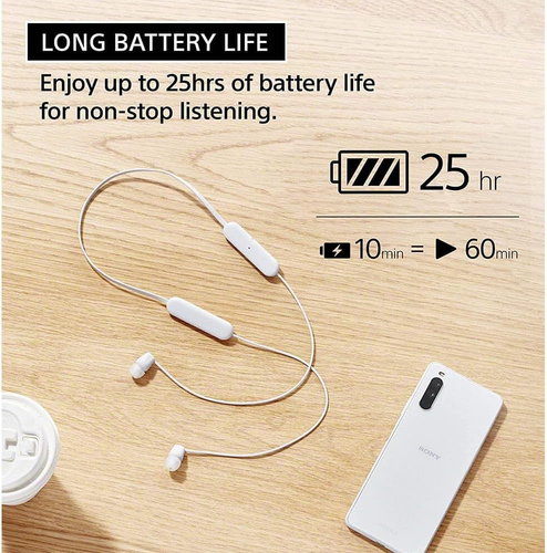 Sony WI-C100 Wireless In-Ear Bluetooth Headphones with Built-In Microphone, Blac - Picture 2 of 8