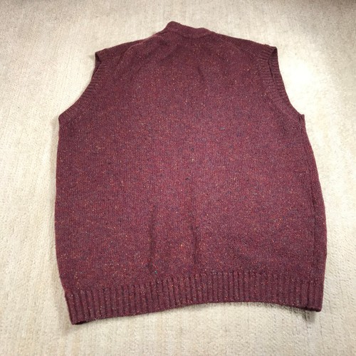Pendleton Sweater Mens Large Vest Shetland Virgin Wool Red Chunky Casual Adult - Picture 6 of 12