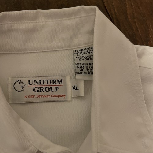Greyhound Uniform Long Sleeve Collared Button Up Shirt - White - Size XL - Picture 8 of 9