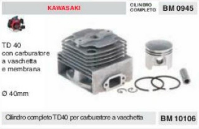 Cylinder & Piston Trimmer Kawasaki TD40 Td 40 Ø 40 Kit Group Thermal Cylinder & Piston Trimmer Kawasaki TD40 Td 40 Ø 40 Kit Group Thermal