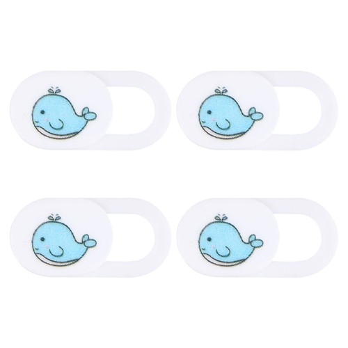 4Pcs Cartoon Whale Pattern Camera Cover Slide Phone Webcam Slider Camera Cover - 第 1/12 張圖片