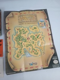 Dungeon Magic Nintendo NES CIB Complete in Box w/ Poster + Manual + Reg Card