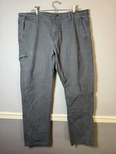 Weatherproof Vintage Straight Cargo Pants Men's 38x32 Gray Flat Front
