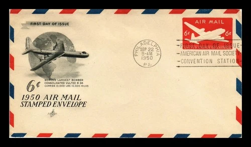 DR JIM STAMPS US COVER AIR MAIL 6C STAMPED ENVELOPE FIRST DAY ISSUE ARTCRAFT
