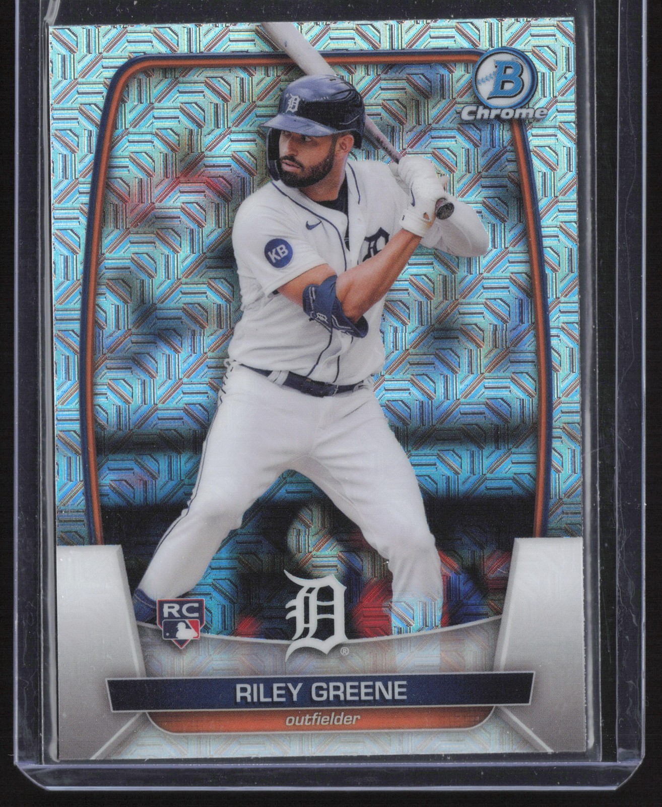 2023 Bowman #90 Riley Greene Mojo Refractors Detroit Tigers