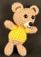Crochet - Mini Teddy Bear - Stuffed Animal - 4.5" - Handmade