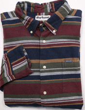Barbour Tailored Fit Flannel Shirt Mens XL Co...
