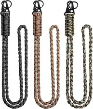 Shappy 3 Pieces Heavy Duty Paracord Lanyard Keychains Braided 550 Lanyard Keycha