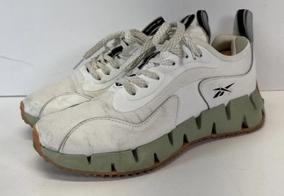 Reebok Zig Dynamica 2 Women s 8.5 White Green Gum Running Shoes Athletic