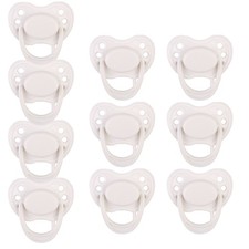 10pc White Magnetic Pacifiers Soother for Reborn Dolls Kit DIY Supply Accessory