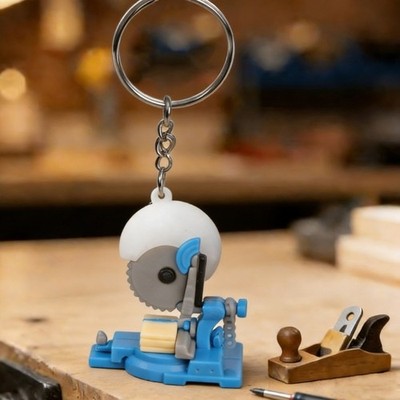 Unique Design Mini Cutting Machine Key Chain Fun Collectible and Gift Giving