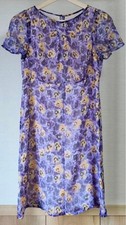 RED VALENTINO Flower Floral Mini Dress Women Size 40 Purple Orange Genuine