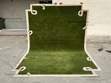 Hand Tufted Wool Rug 9x12 Hand made Solid Green Wool Rug Large Area Rugs 8x10