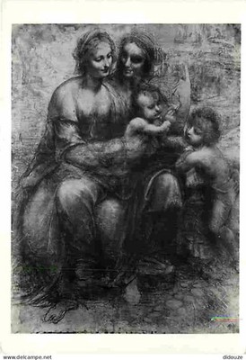 Postkarte - Kunst - Gemälde - Leonardo da Vinci - The Virgin and Child with S