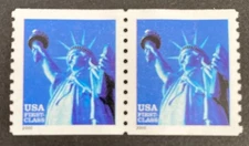 US #3452 2000 34c Statue Of Liberty Coil Pair MNH