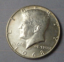 1968 D United States of America Kennedy Half Dollar 40% Silver