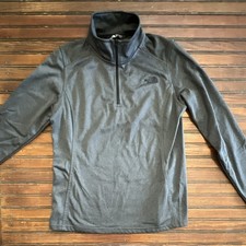 The North Face Womens Tech Glacier 1/4 Zip Pullover Gray Medium Active