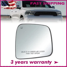 Mirror Glass For 2011-2022 Jeep Grand Cherokee Dodge Durango Right Heated Convex