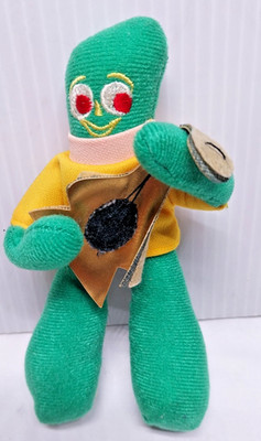  1989 Rocker Gumby With Guitar Plush Stuffed animal Collectible 5.5'' Applause
